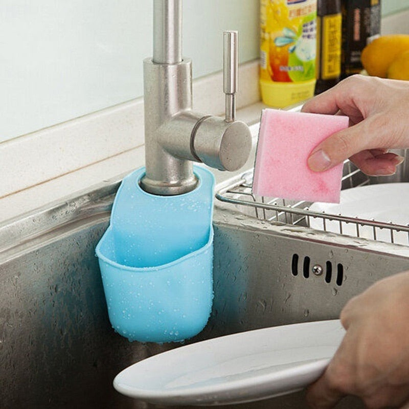 Useful Suction Cup Sink Shelf Soap Sponge