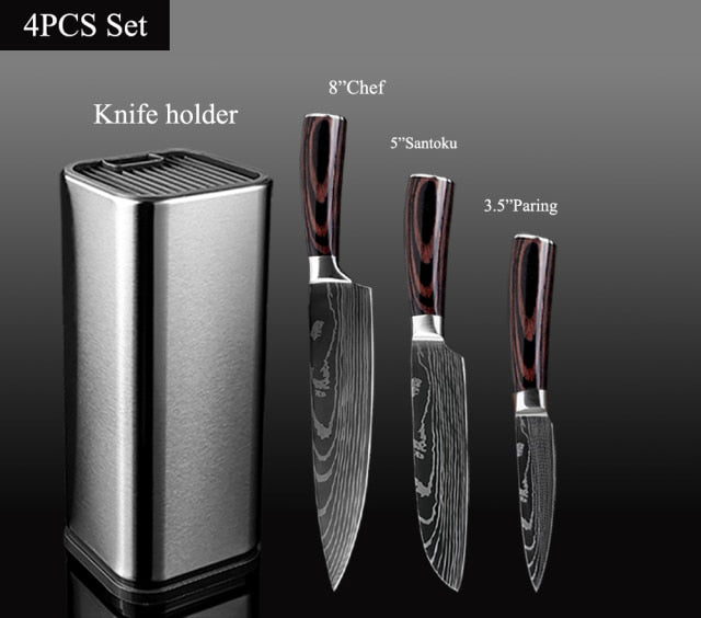 Kitchen Chef Knife 4-8PCS Set