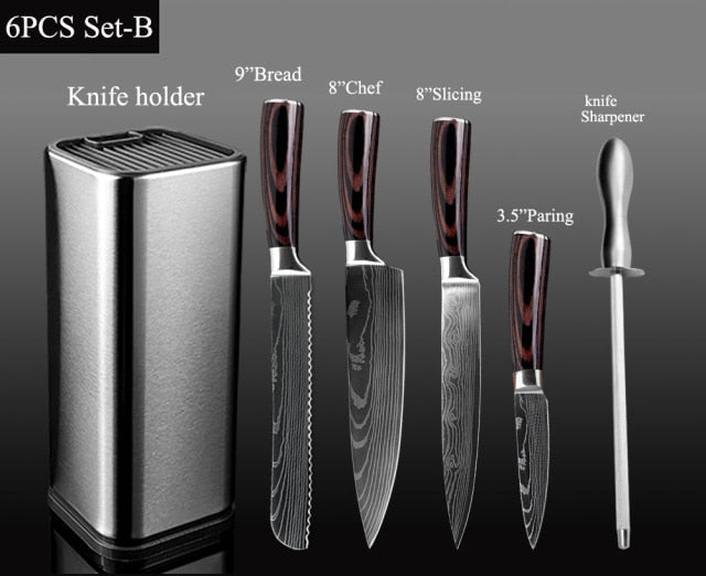 Kitchen Chef Knife 4-8PCS Set
