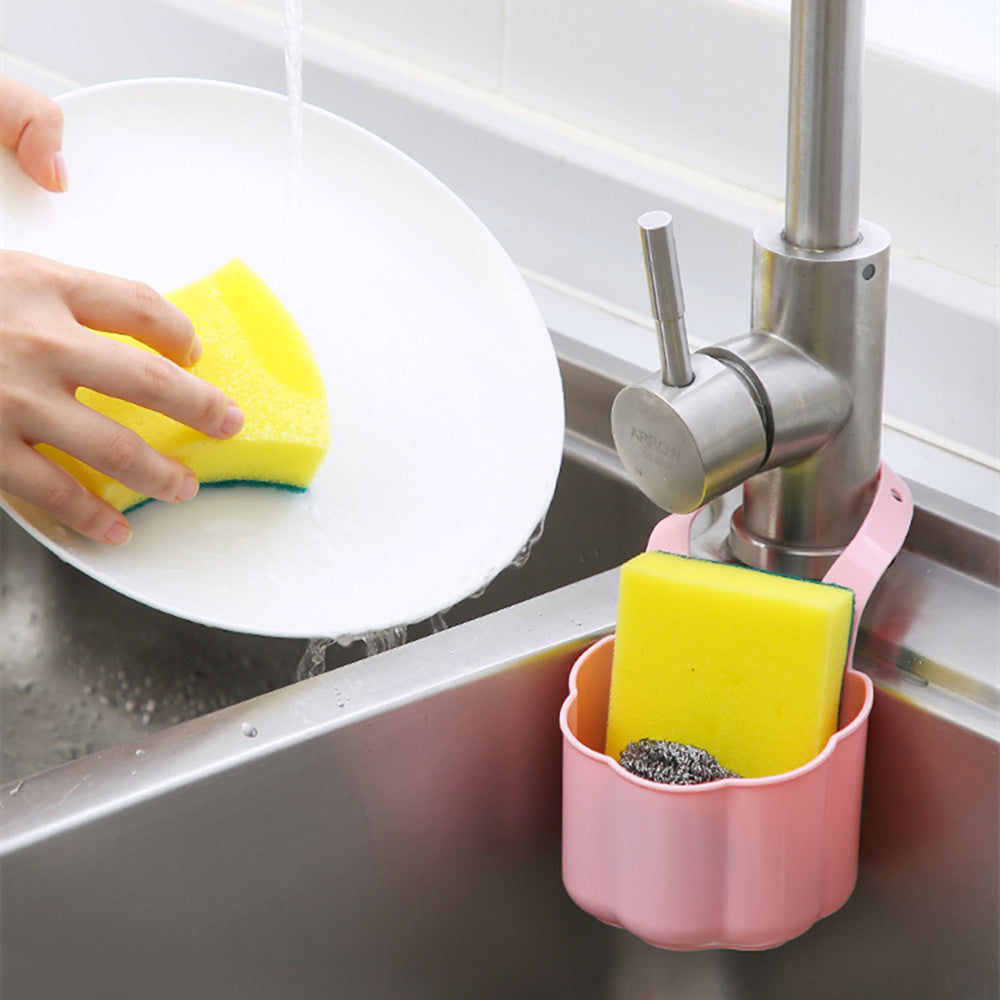 Useful Suction Cup Sink Shelf Soap Sponge